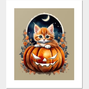 Halloween Kitten Posters and Art